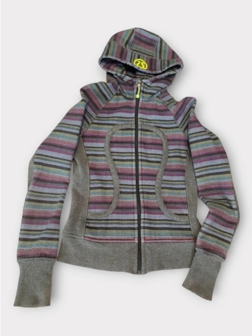 Size 4 - Lululemon Scuba Hoodie  Poncho Stripe